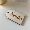 Houten label met naam