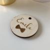 Houten label met naam