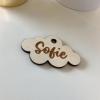 Houten label met naam