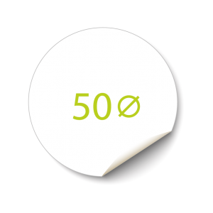 Sticker 50x50 mm - Transparant