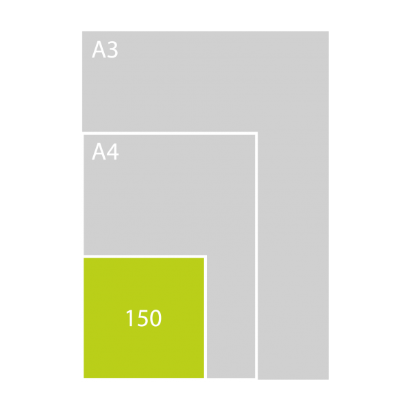 150x150 mm met 1 tussenlaag